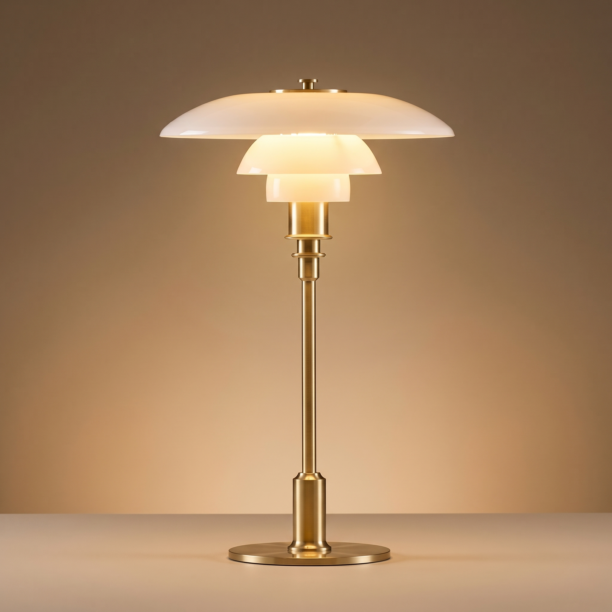 Glass Table Lamp Danish Style Ø28 × 47 cm | Dimmable Rotary Control | Warm White 3000K LED Bulb Included, E27