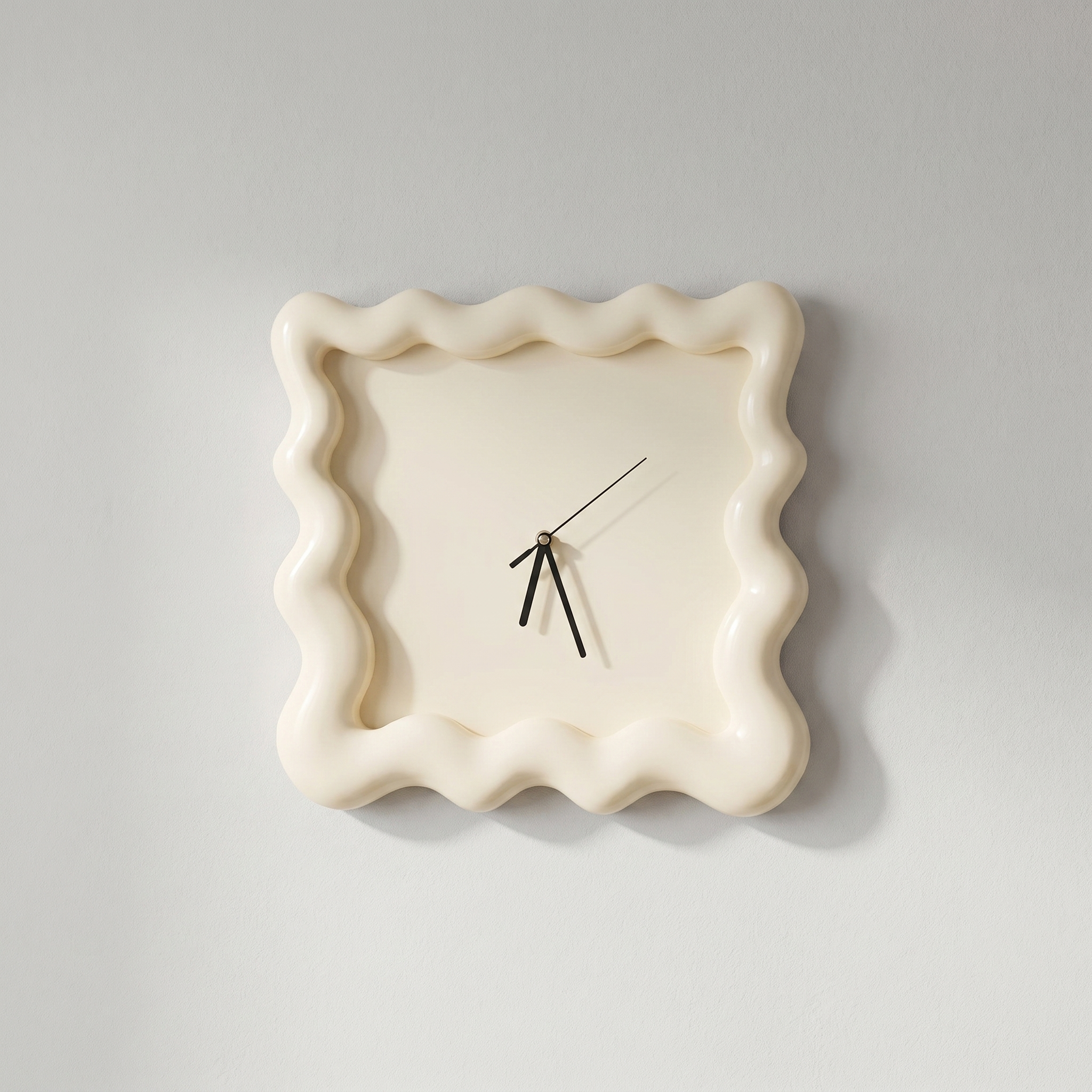 Minimalist Wall Clock 30 x 30 cm | Slim 2.5 cm Profile, Quiet Movement | Modern Scandinavian Clock for Living Room