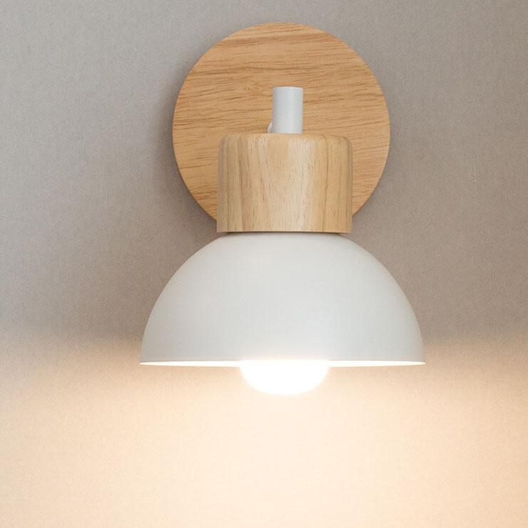 Wood Dome Nordic Wall Light