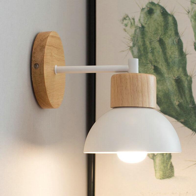 Wood Dome Nordic Wall Light