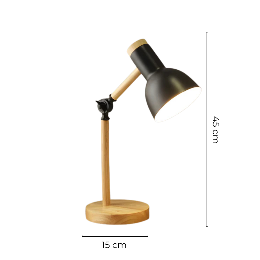 Adjustable Wood Desk Lamp