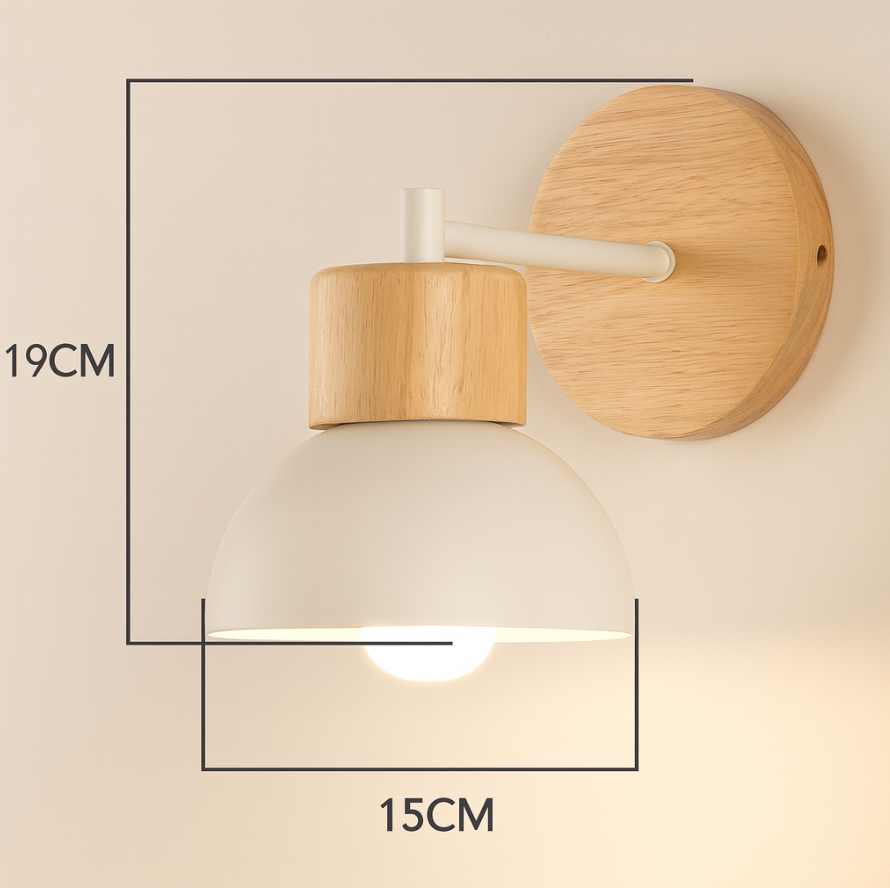 Wood Dome Nordic Wall Light