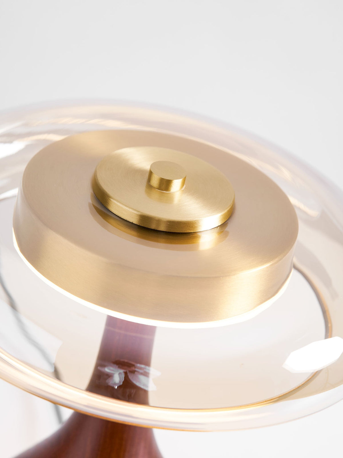 Amber Glass Japandi Table Lamp
