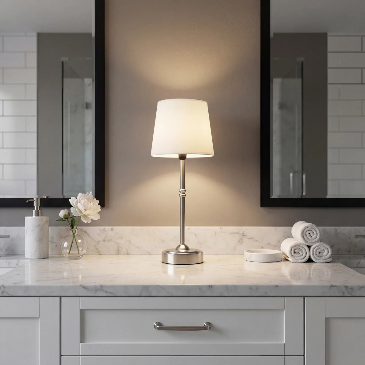 Cordless Fabric Shade Table Lamp