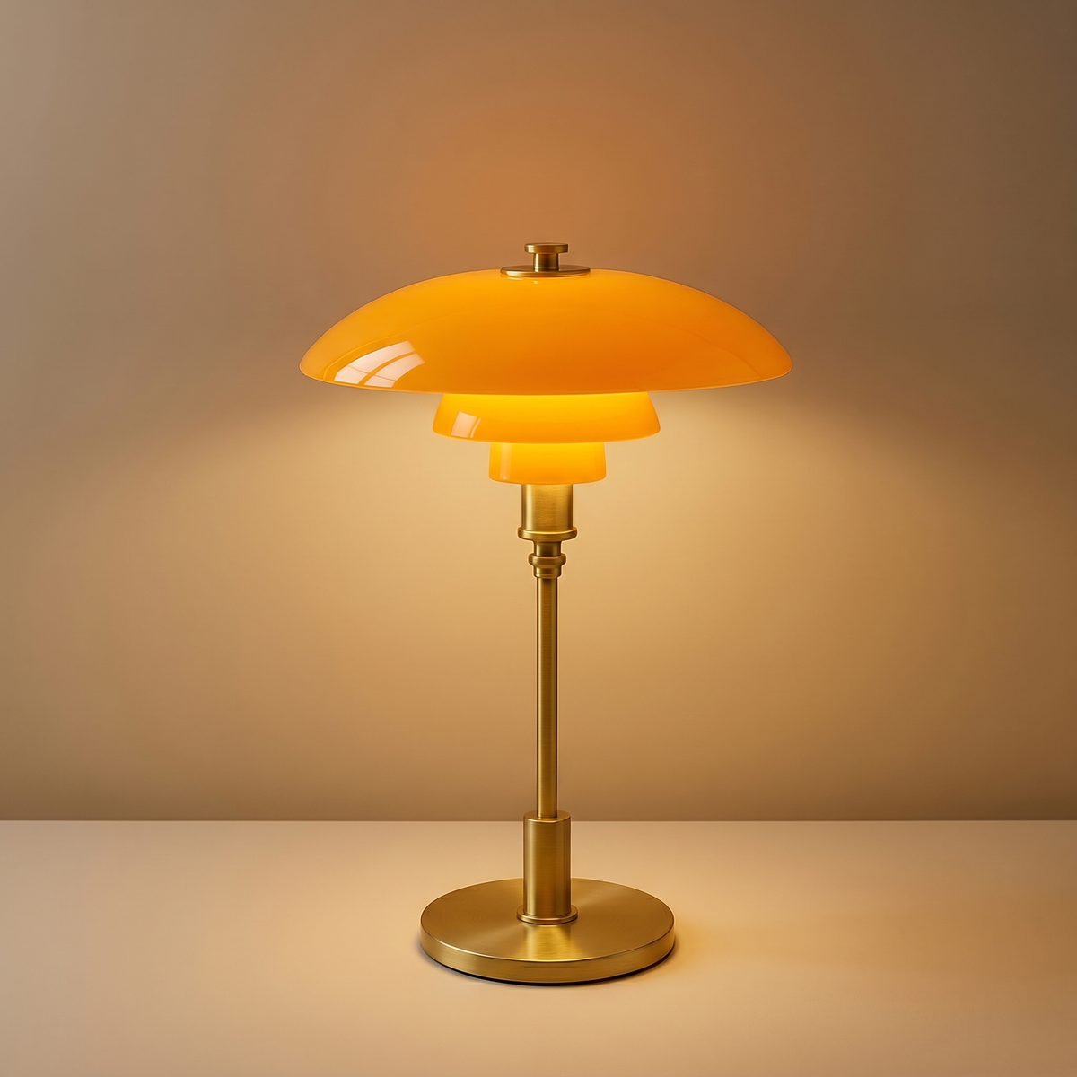 Danish Glass Table Lamp