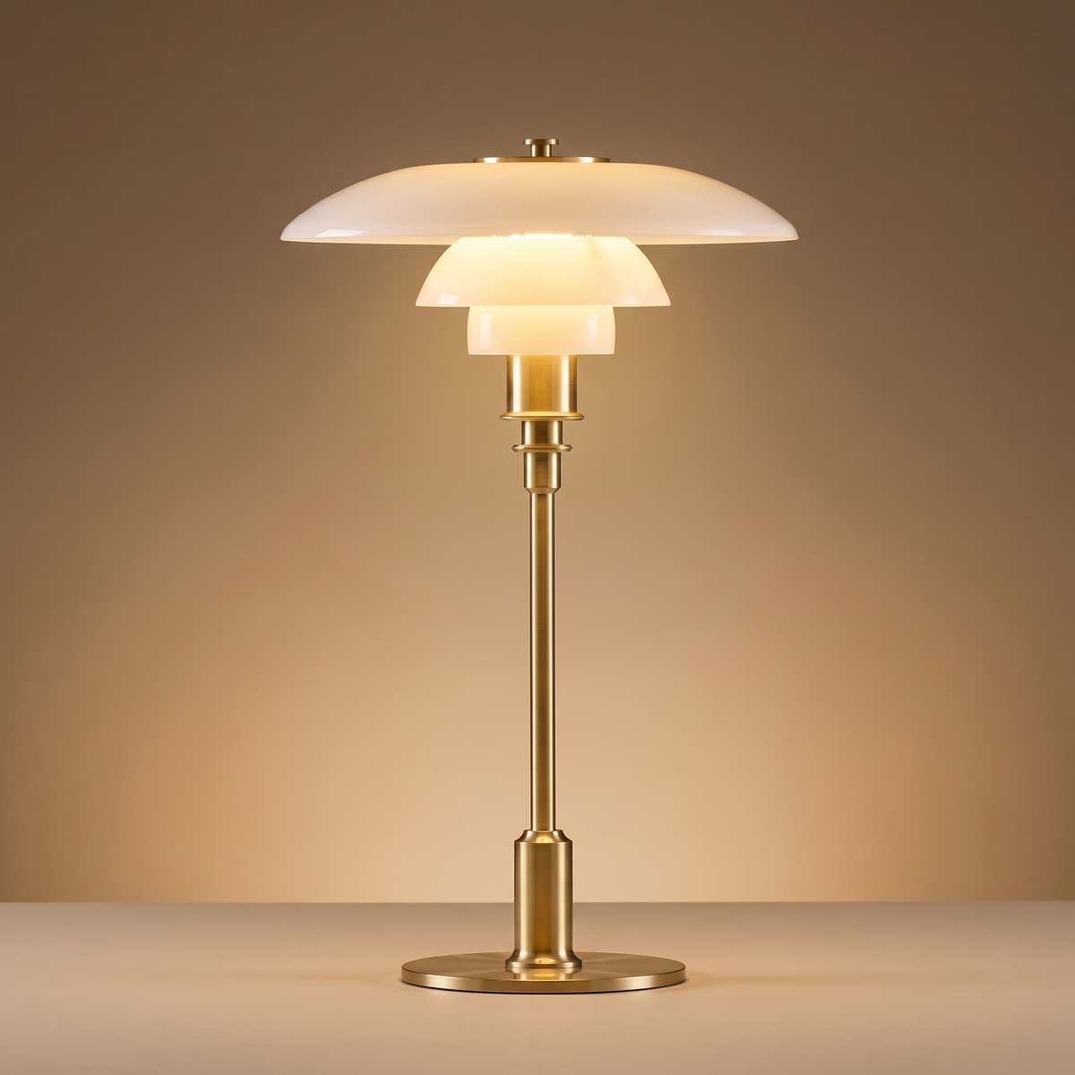 Danish Glass Table Lamp
