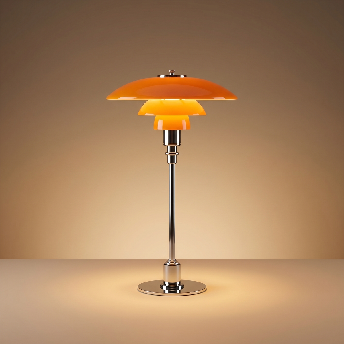 Danish Glass Table Lamp