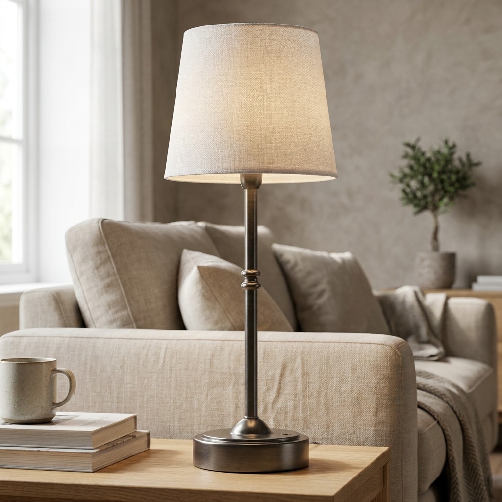 Cordless Fabric Shade Table Lamp
