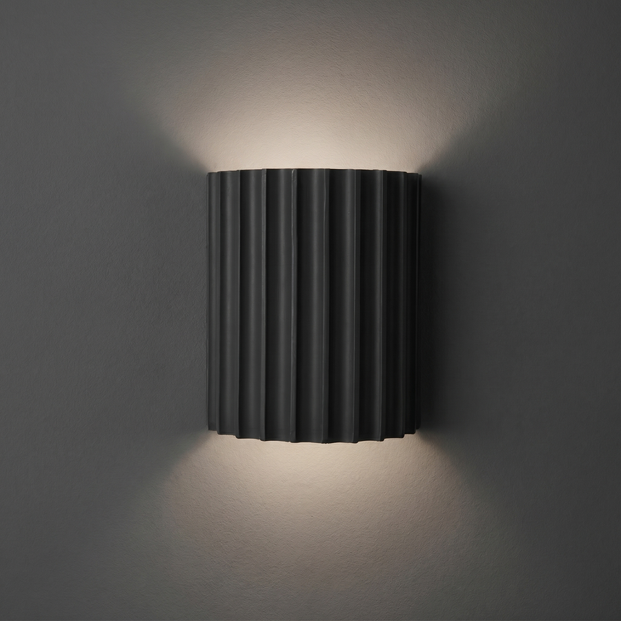 Ribbed Cylinder Wall Light