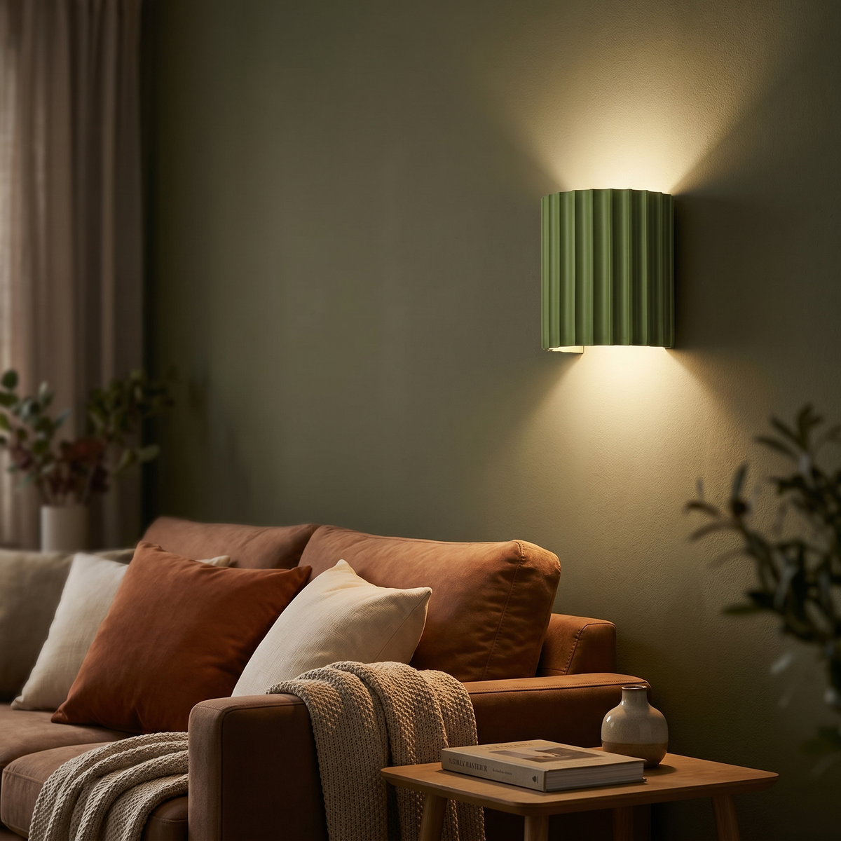 Ribbed Cylinder Wall Light