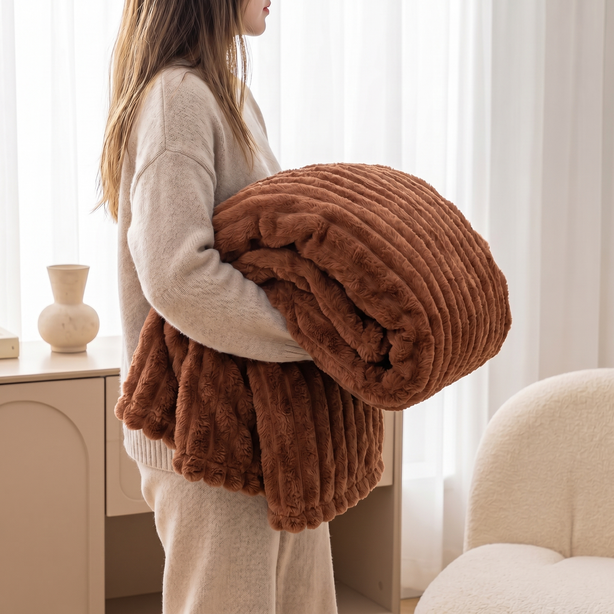 Teddy Fleece Throw Blanket