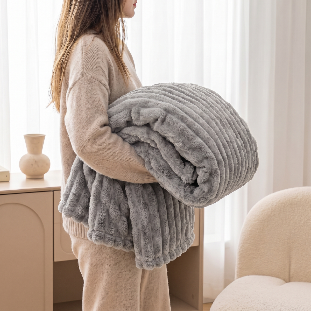 Teddy Fleece Throw Blanket