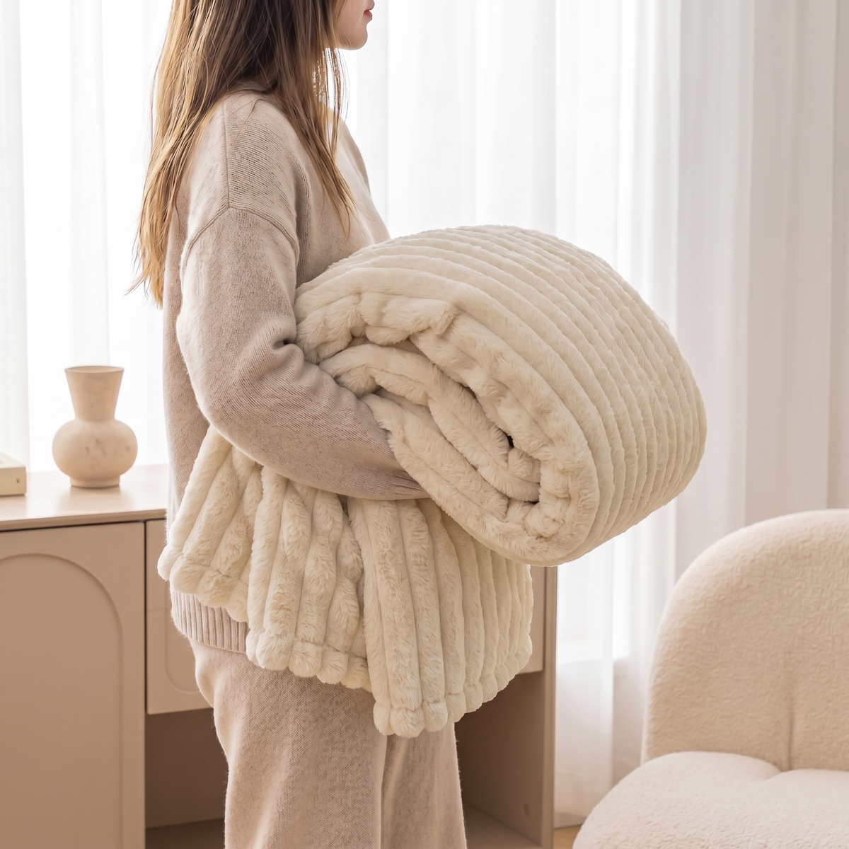 Teddy Fleece Throw Blanket