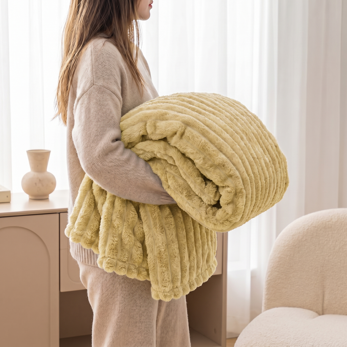 Teddy Fleece Throw Blanket