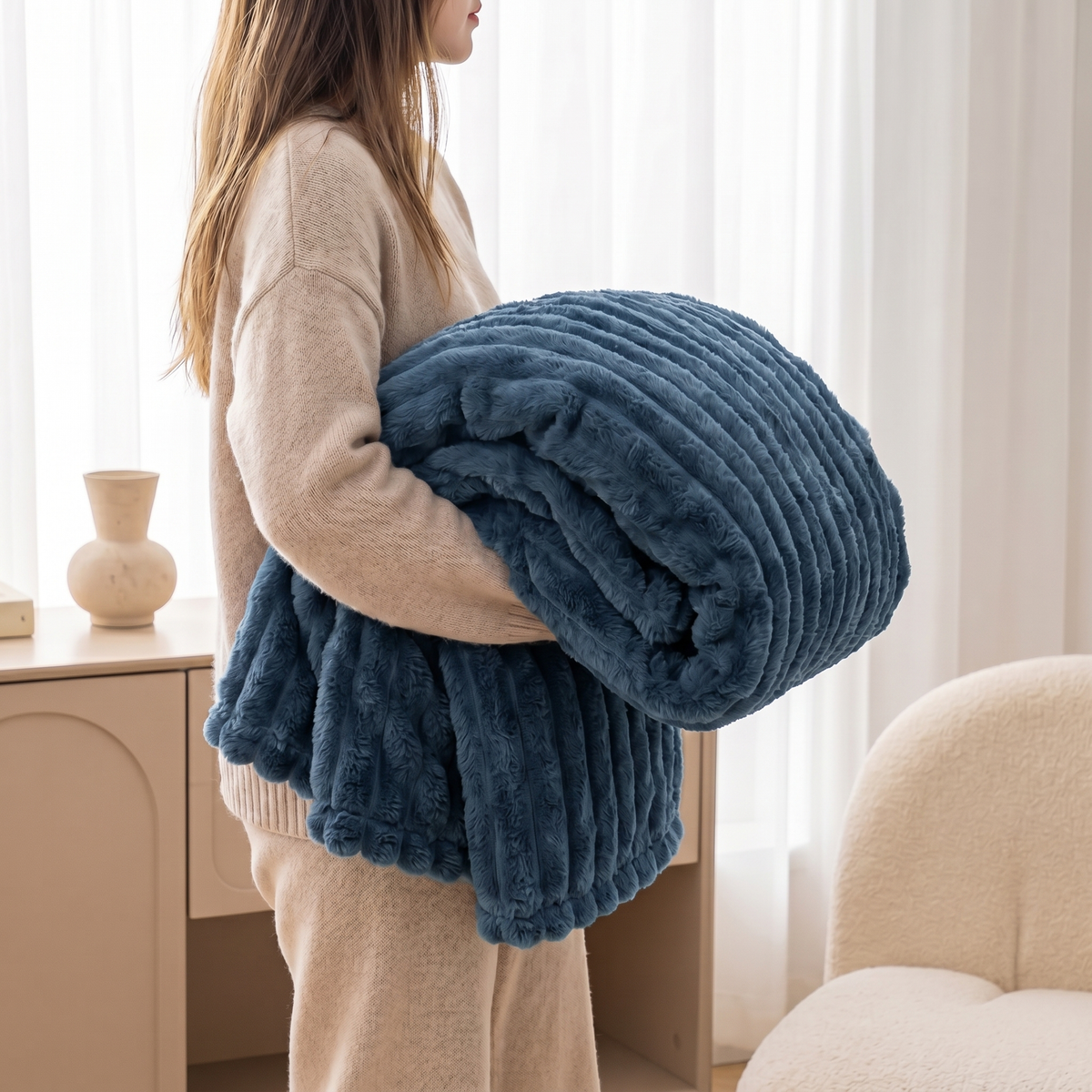 Teddy Fleece Throw Blanket