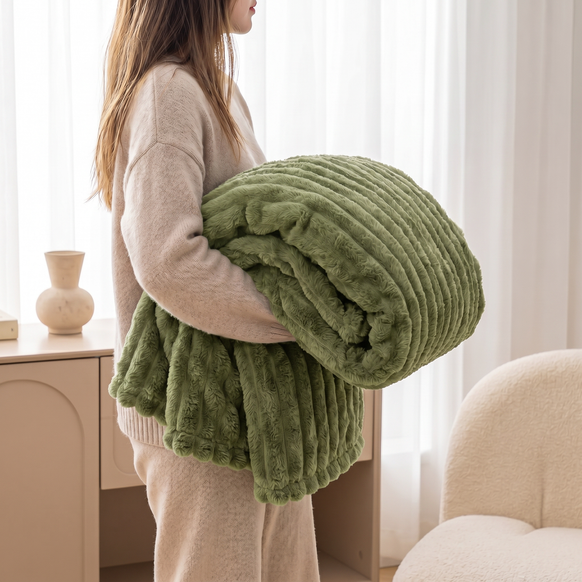 Teddy Fleece Throw Blanket