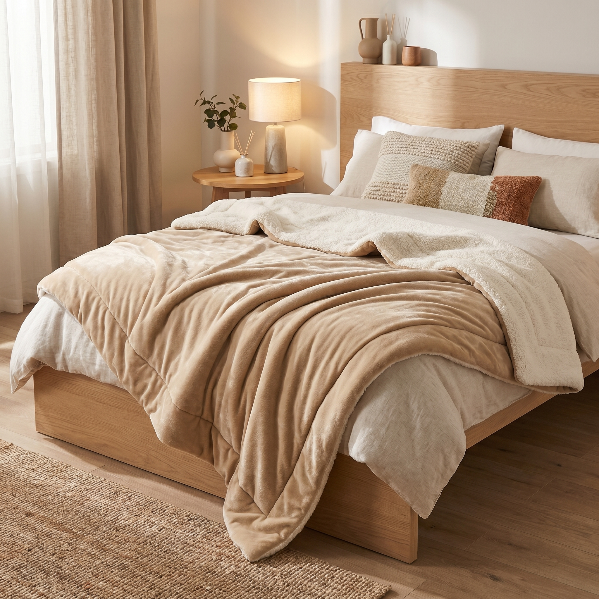 Flannel Fleece Blanket | Smooth Lightweight Finish | Machine Washable Throw for Sofa and Bed