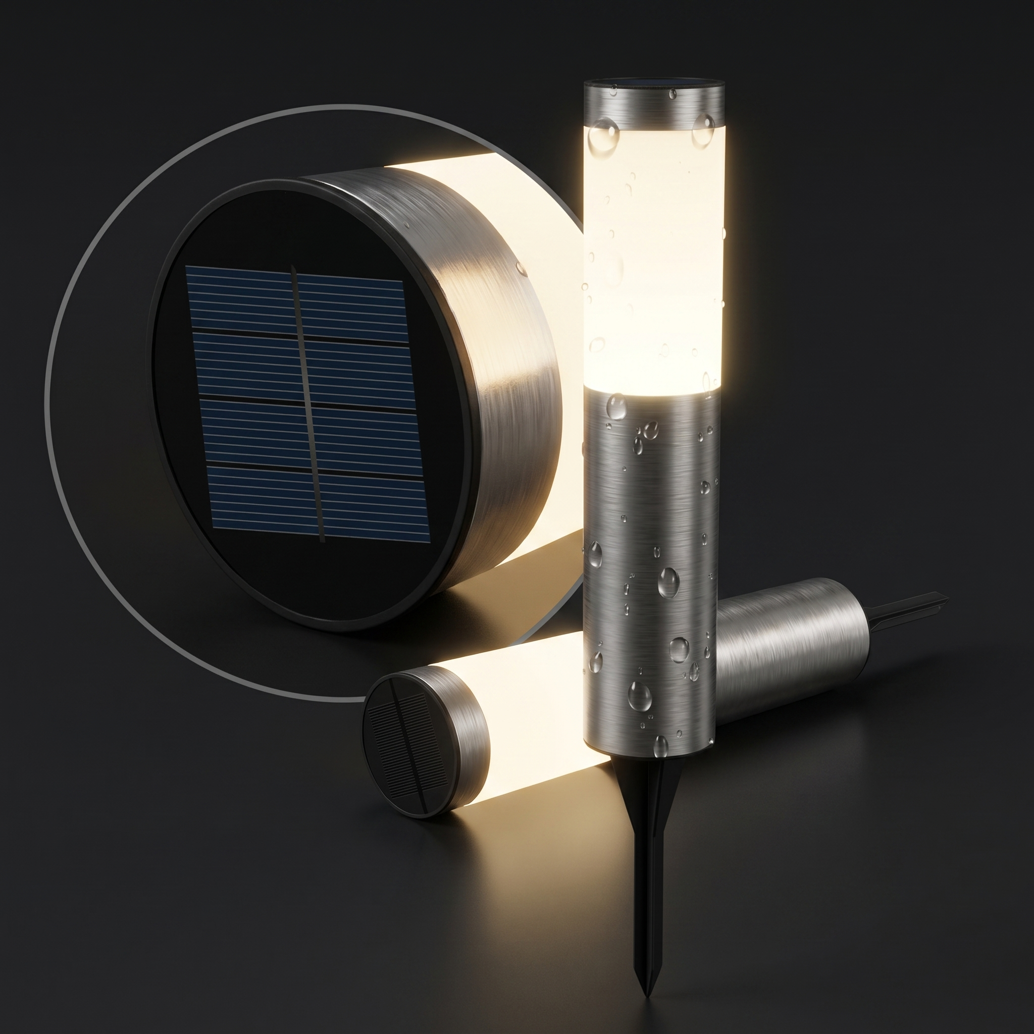 Solar Path Light Stainless Steel 56.5 cm | 8 to 10 Hour Glow | Warm LED Garden Stake Light with Auto Dusk Sensor, Weatherproof