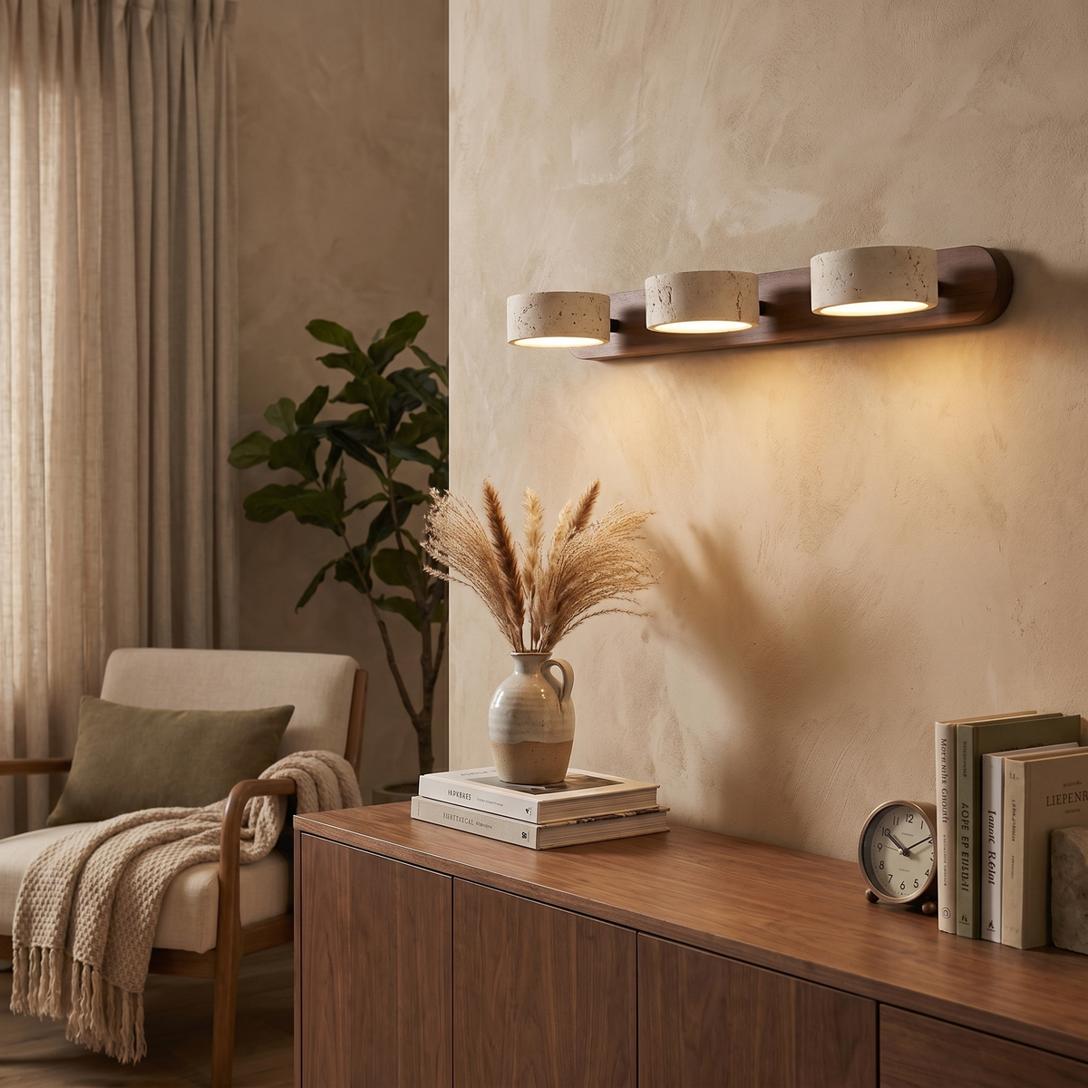 Travertine Ring Wall Light