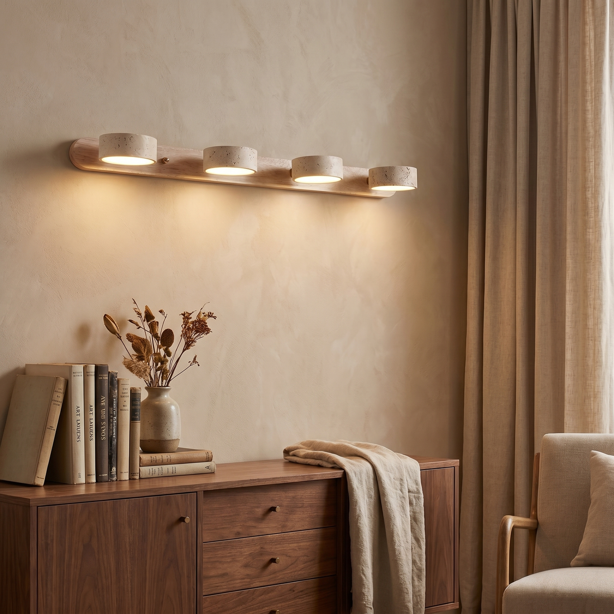 Travertine Ring Wall Light