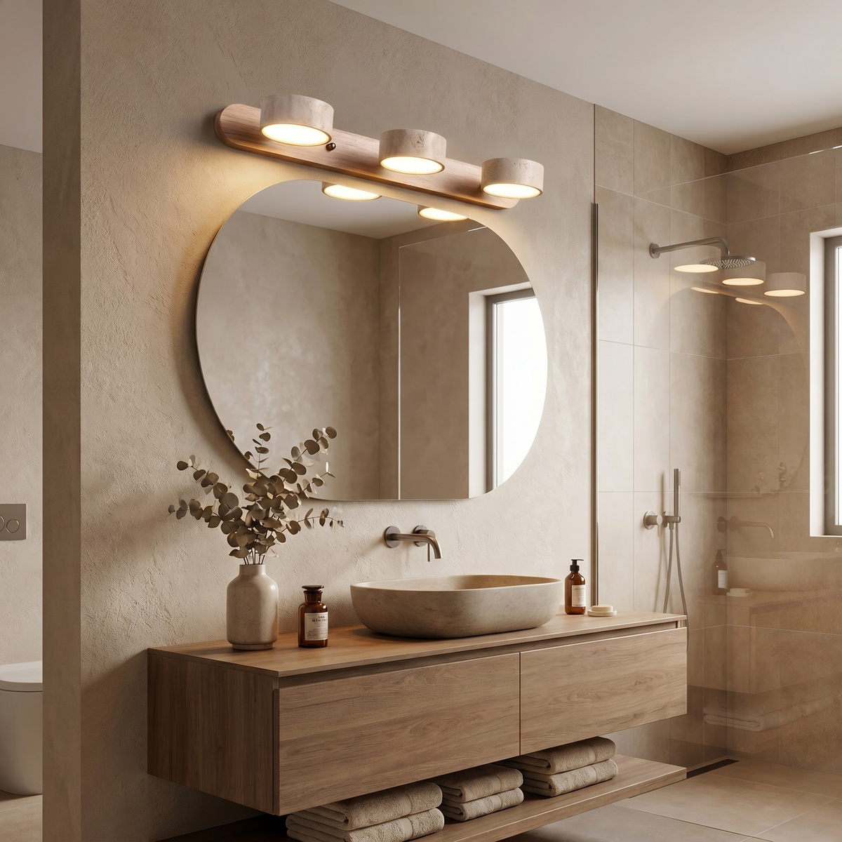 Travertine Ring Wall Light