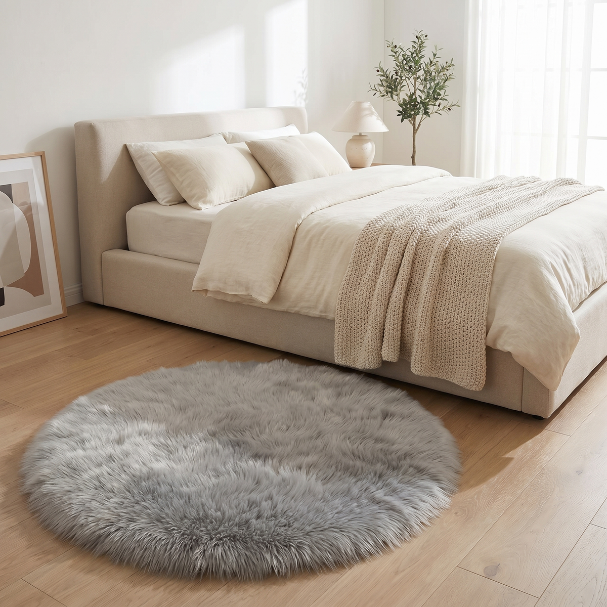 Round Plush Area Rug