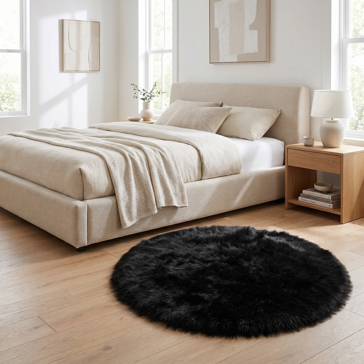 Round Plush Area Rug
