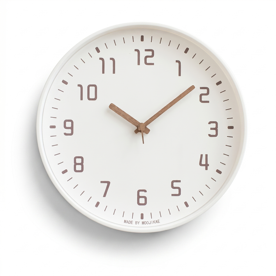 Bamboo Japandi Wall Clock