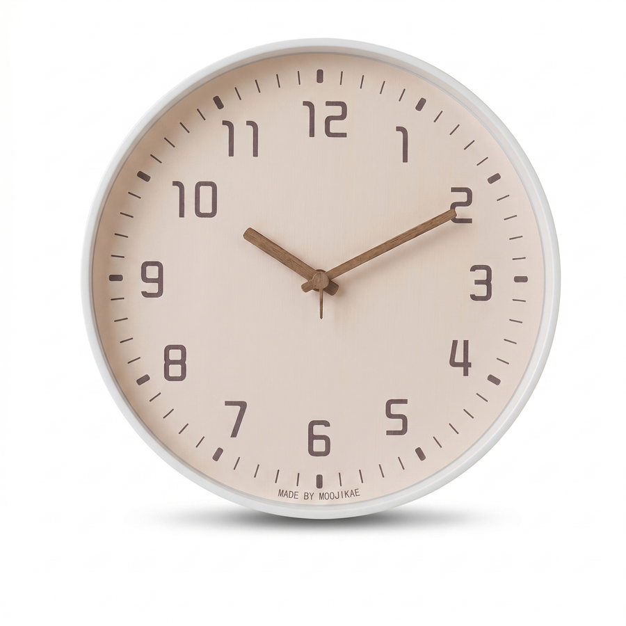 Bamboo Japandi Wall Clock