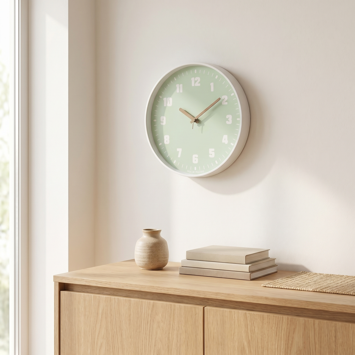 Bamboo Japandi Wall Clock