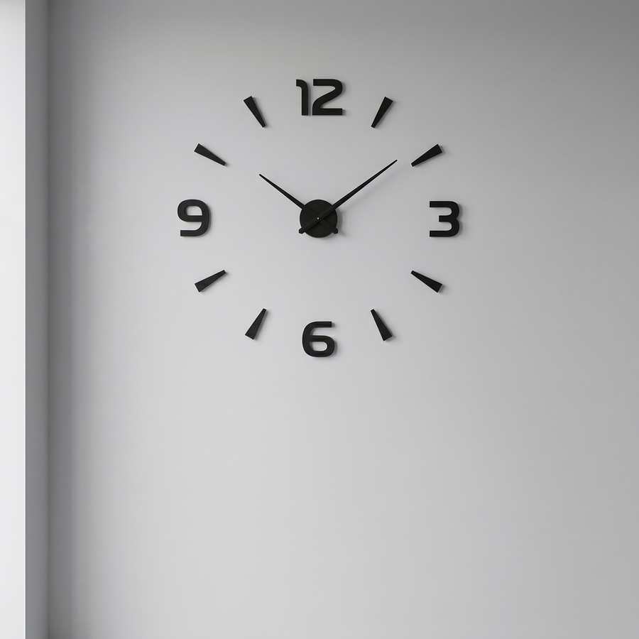 DIY Frameless Wall Clock