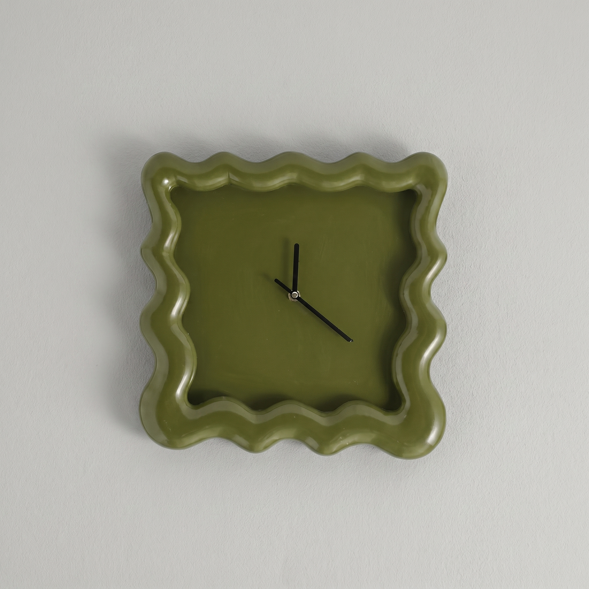 Minimalist Wall Clock 30 x 30 cm | Slim 2.5 cm Profile, Quiet Movement | Modern Scandinavian Clock for Living Room