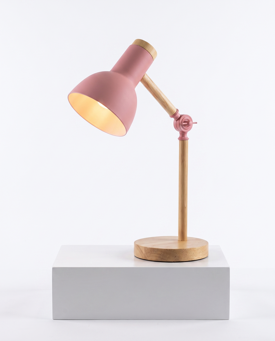 Adjustable Wood Desk Lamp