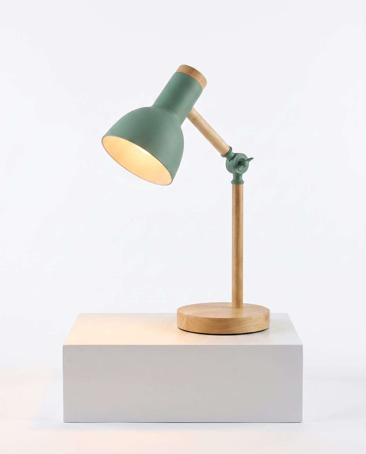 Adjustable Wood Desk Lamp