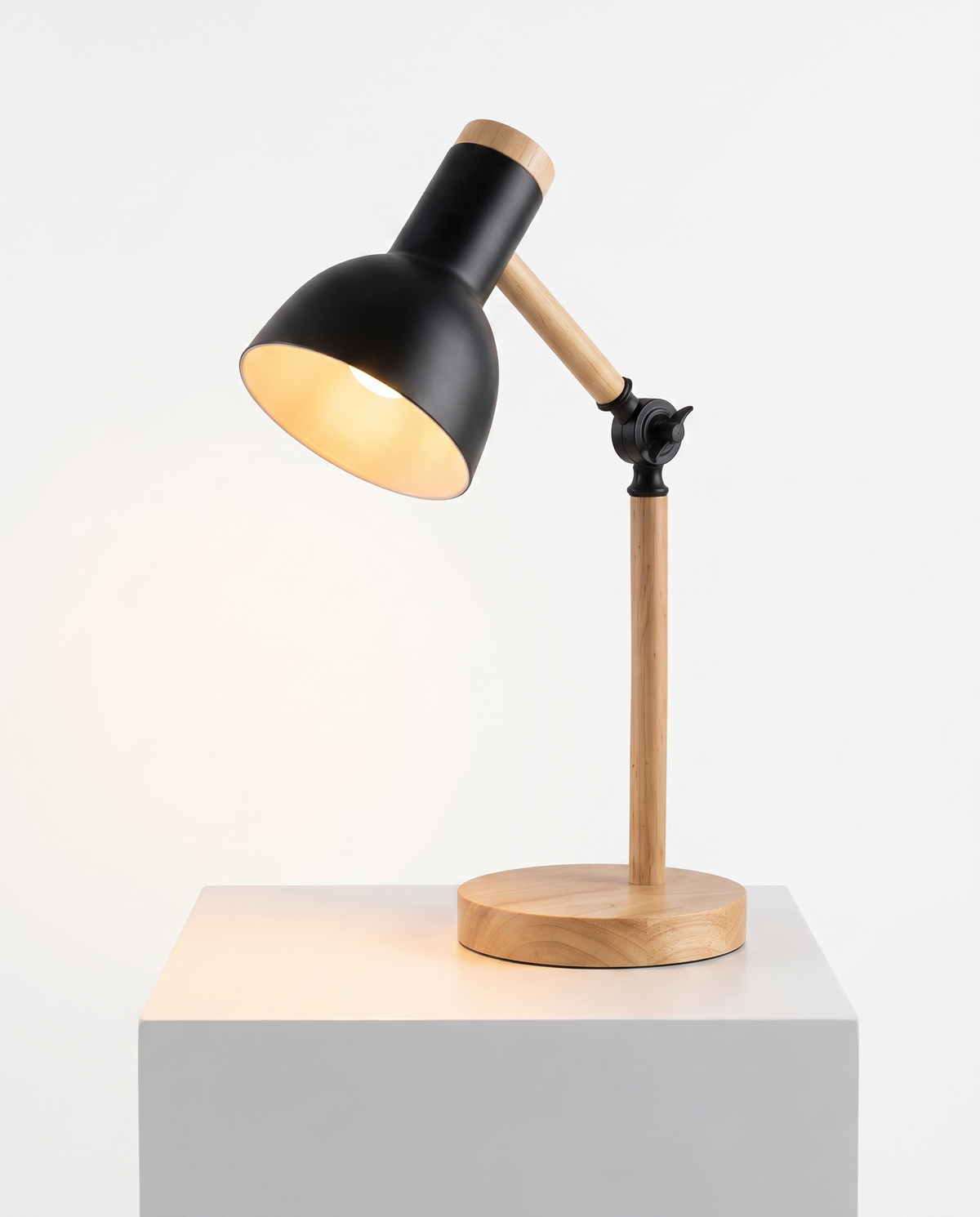 Adjustable Wood Desk Lamp