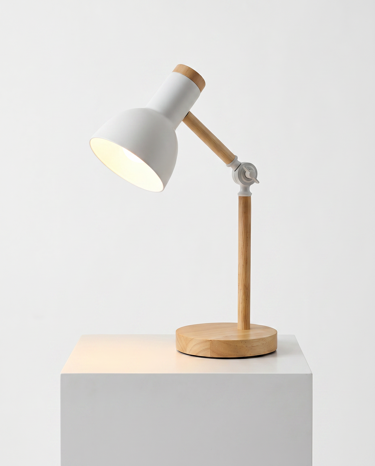 Adjustable Wood Desk Lamp