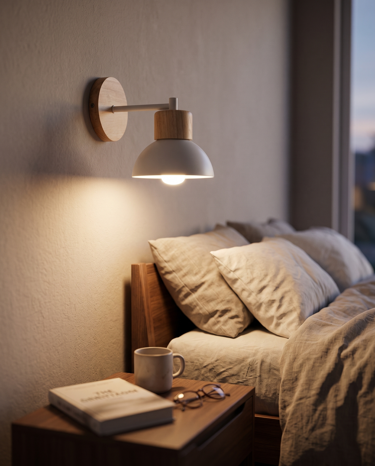 Wood Dome Nordic Wall Light