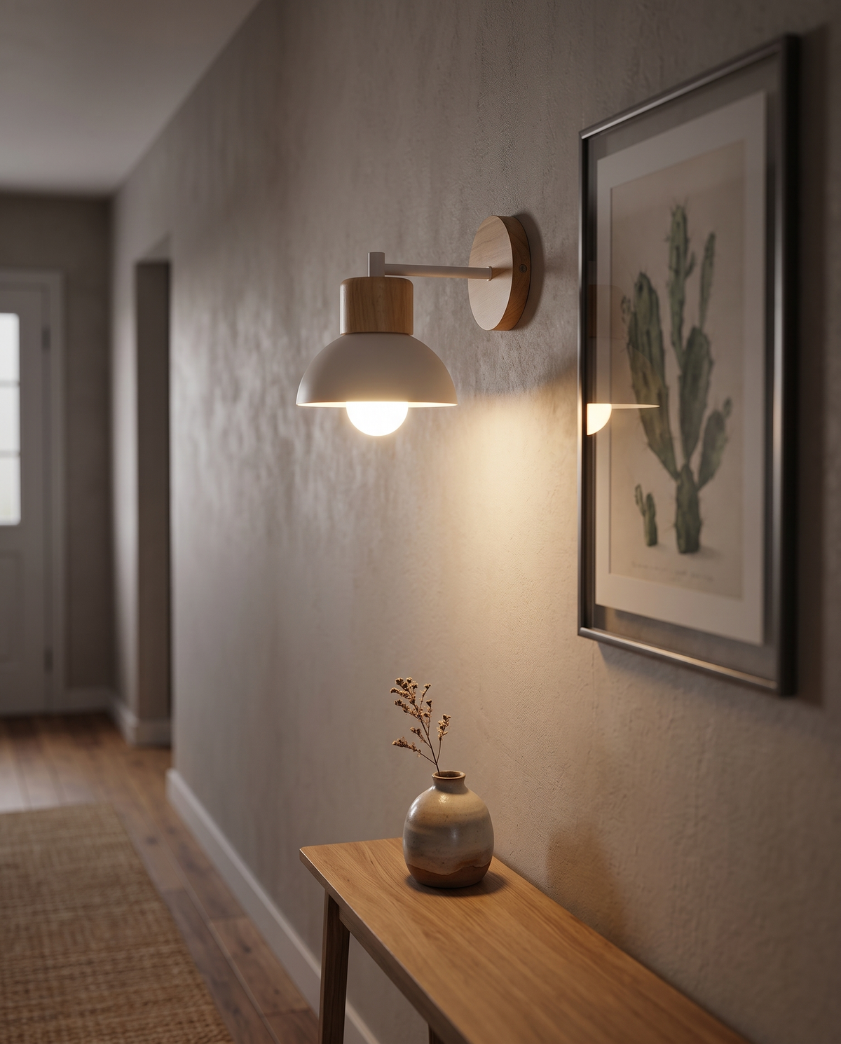 Wood Dome Nordic Wall Light
