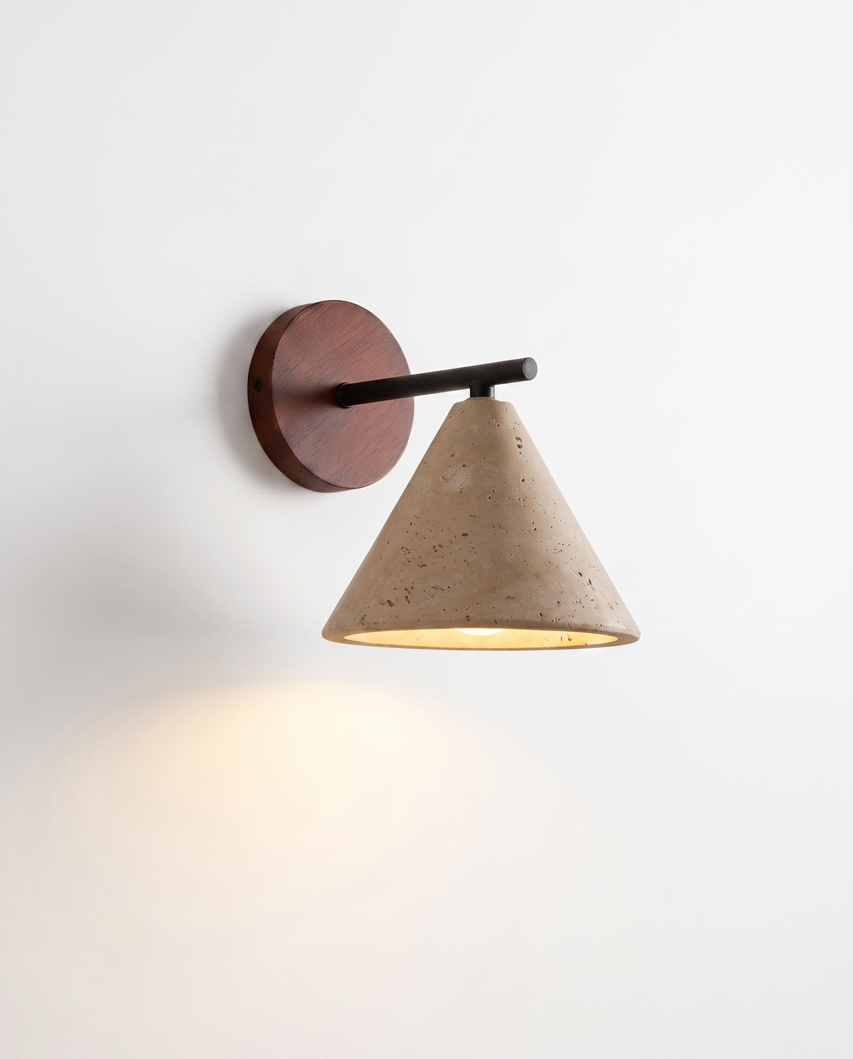 Travertine Cone Wall Light
