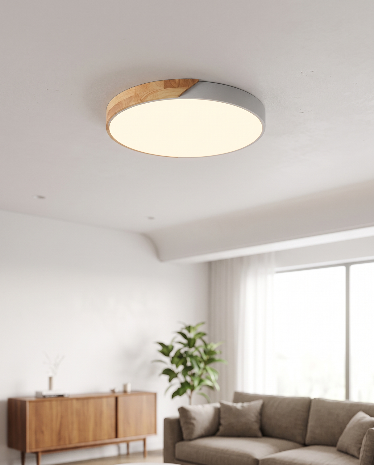 Scandinavian Wooden Ceiling Light