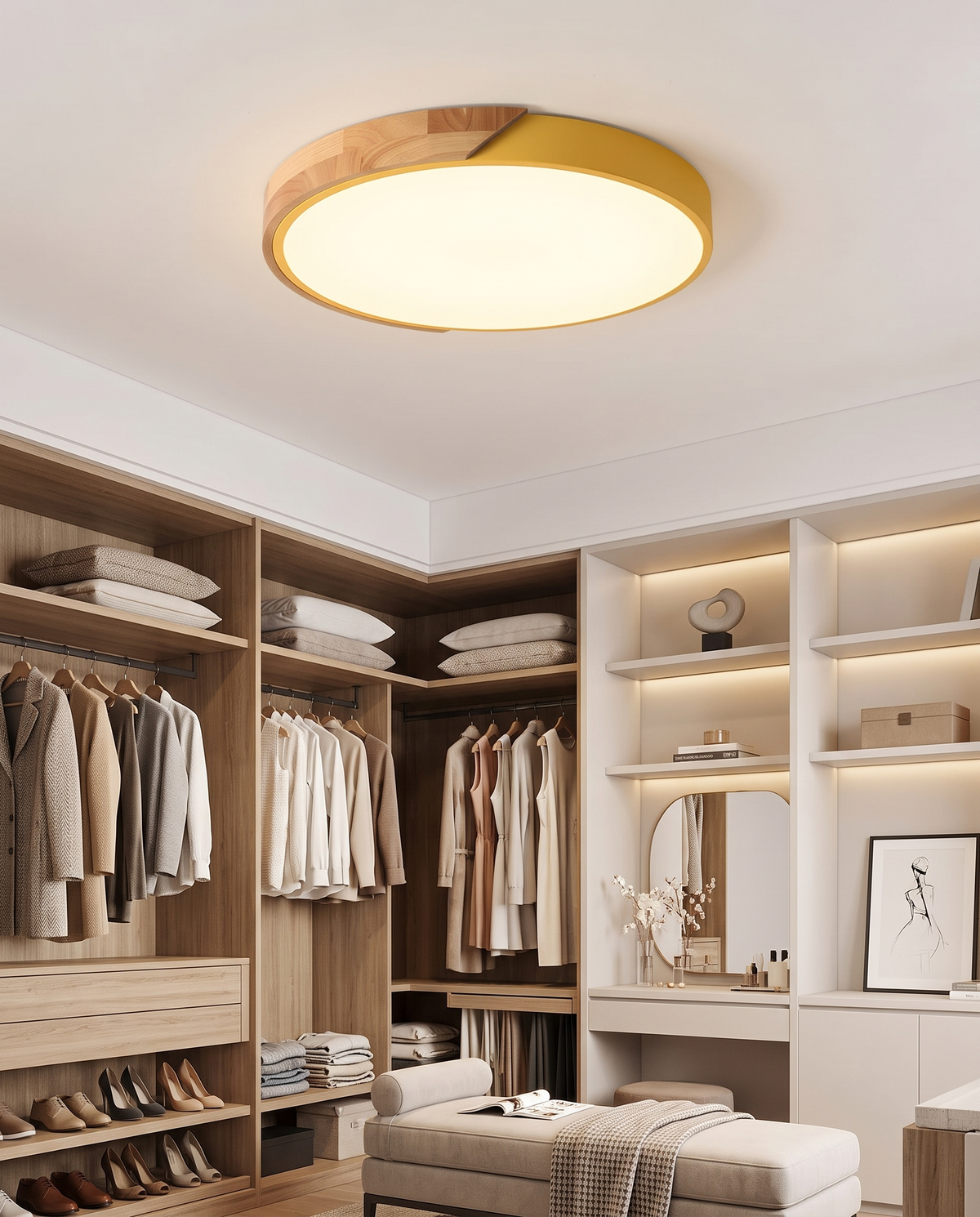 Scandinavian Wooden Ceiling Light
