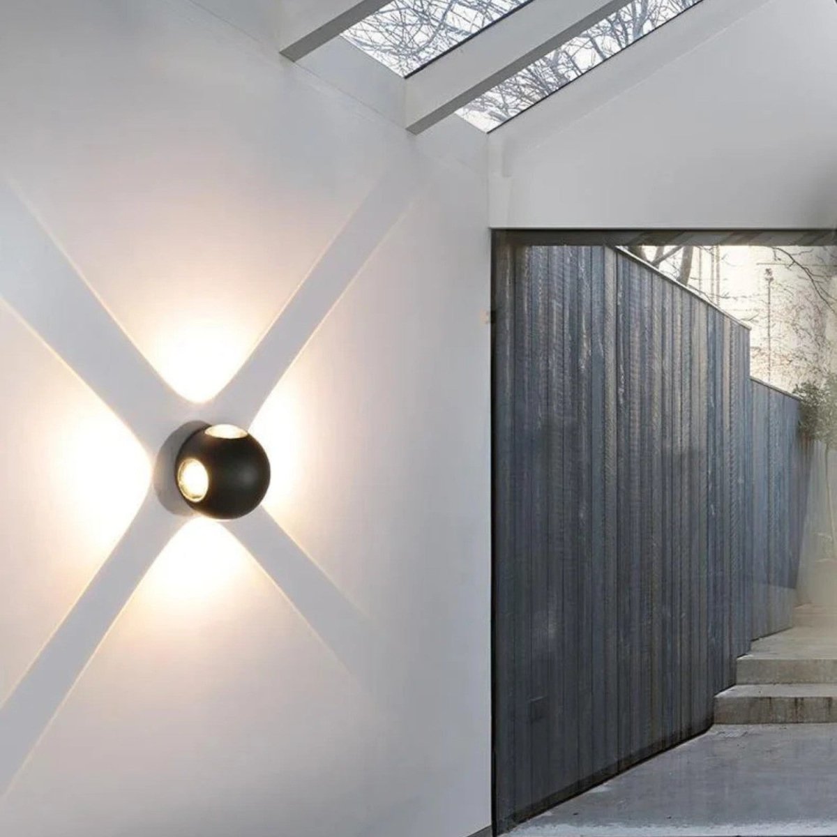 Beam Wall Light Matte Black [2/4] Beams | Indoor and Outdoor | Sculptural Up Down LED Effect Lamp for Wall and Facade